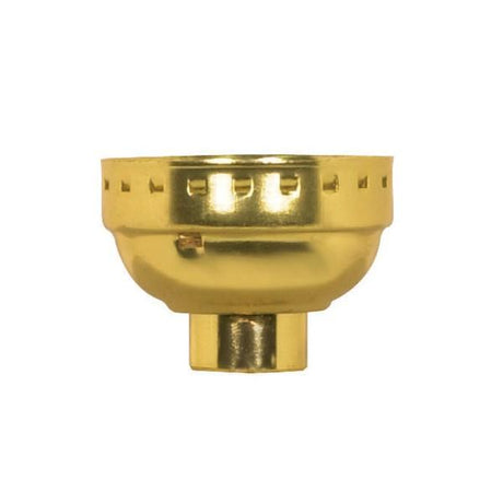 3 Piece Solid Brass Cap With Paper Liner - 1/8 IP Less Set Screw - Polished Brass Finish