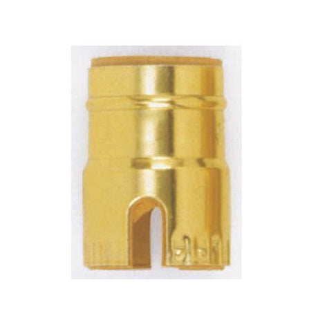 3 Piece Solid Brass Shell With Paper Liner - Push Thru - Polished Brass Finish