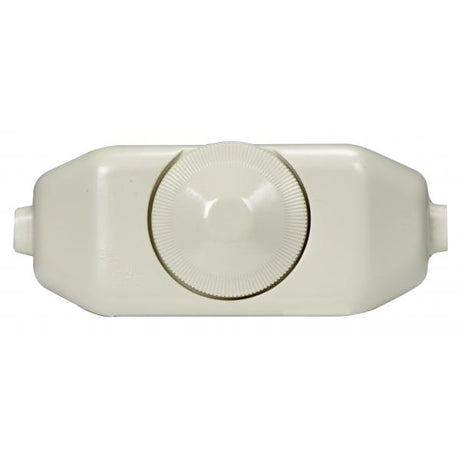 Full Range Lamp Cord - Rotary Dimmer Switch - Ivory Finish - 3" x 1-1/4" - Phenolic - For 18GA SPT-1 or SPT-2 Wire - 200W - 120V