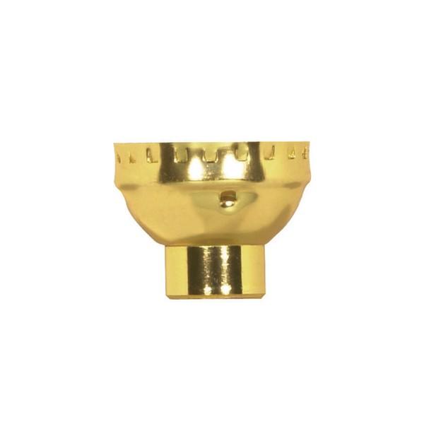 3 Piece Solid Brass Cap With Paper Liner - 1/4 IP Less Set Screw - Polished Brass Finish