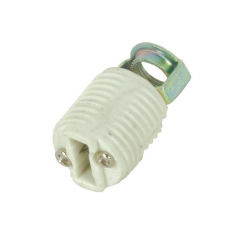 Threaded G-9 Porcelain Socket - Push-In Terminals - 1/8 IP Hickey Inside Extrusion - Double Leg - 660W - 250V