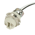 Threaded G-9 Porcelain Socket - 21" Leads - With Ring - UL 10362 Leads - 1/8 IP Hickey Inside Extrusion - Double Leg - 660W - 250V