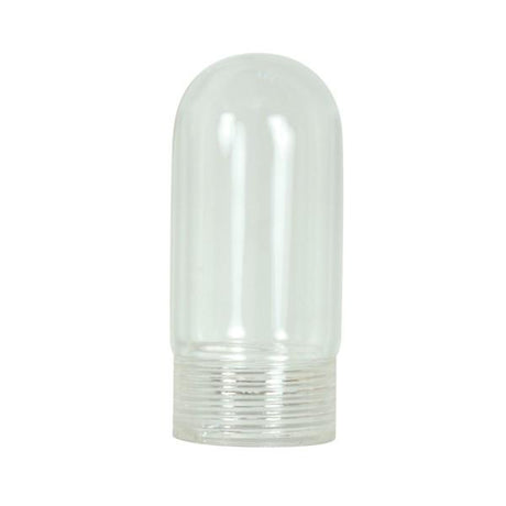 Tubular Clear Glass With Threads - 2.5mm Thickness - 500C - 2-1/4" Height - 1" Diameter