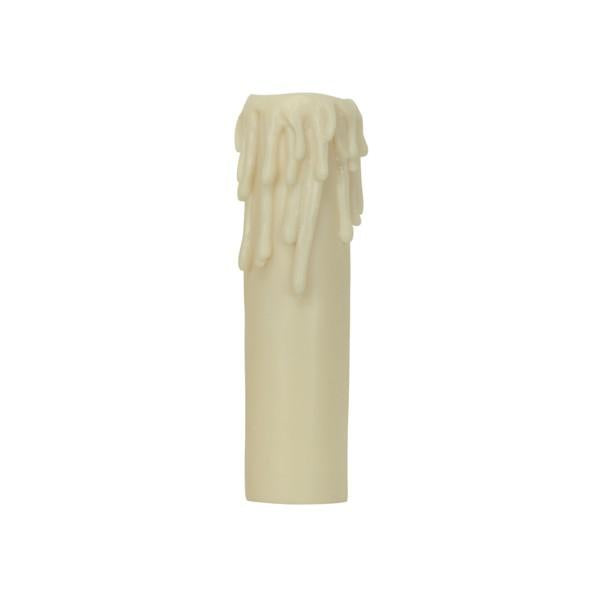 Edison Base Resin Half Drip - Ivory Finish - 1-1/4" Inside Diameter - 1-9/16" Outside Diameter - 6" Height