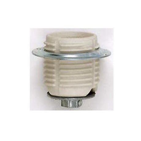 Keyless Threaded Porcelain Socket With 1/8 IP Cap, Ring, And Spring Contact For 4KV - Unglazed - 660W - 600V