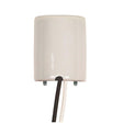 Keyless Porcelain Socket With Paper Liner - Mounting Screws Held Captive - 2 Wireways - 36" Leads Glazed - 660W - 600V