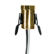 Phenolic Candelabra Base Socket With Spring Clip - 3/4" Diameter - 1" Hole Size - 6" AWM B/W Leads 105C - 75W - 125V - Gold Finish