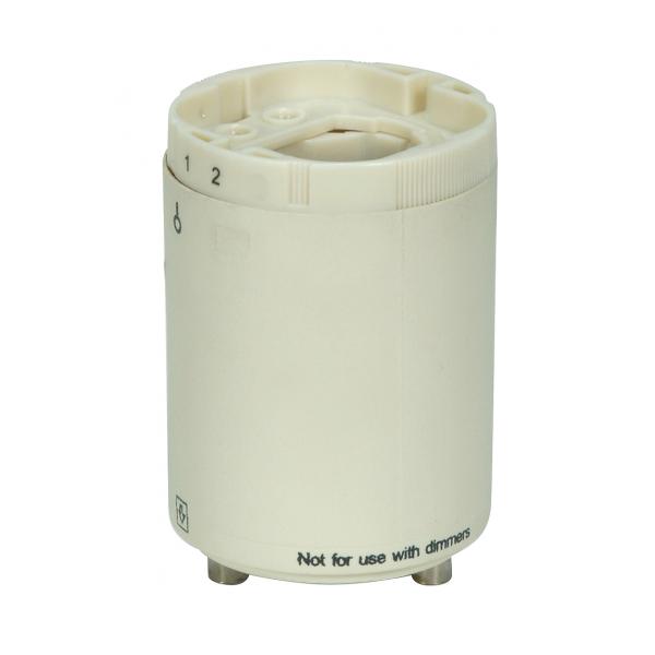 Smooth Phenolic Electronic Self-Ballasted CFL Lampholder - 120V, 60Hz, 0.15A - 13W G24q-1 And GX24q-1 - 2" Height - 1-1/2" Width