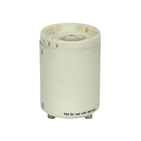 Smooth Phenolic Self-Ballasted CFL Lampholder - 277V, 60Hz, 0.20A - 18W G24q-2 And GX24q-2 - 2" Height - 1-1/2" Width