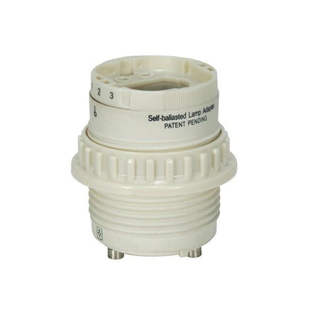 Phenolic Self-Ballasted CFL Lampholder With Uno Ring - 277V, 60Hz, 0.15A - 13W G24q-1 And GX24q-1 - 2" Height - 1-1/12" Width