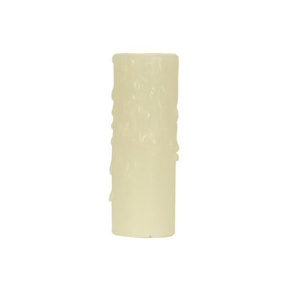 Bee's Drip (Bee's Wax) Candelabra Base - Ivory Finish - 7/8" Inside Diameter - 1-5/32" Outside Diameter - 40W Max - 3" Height