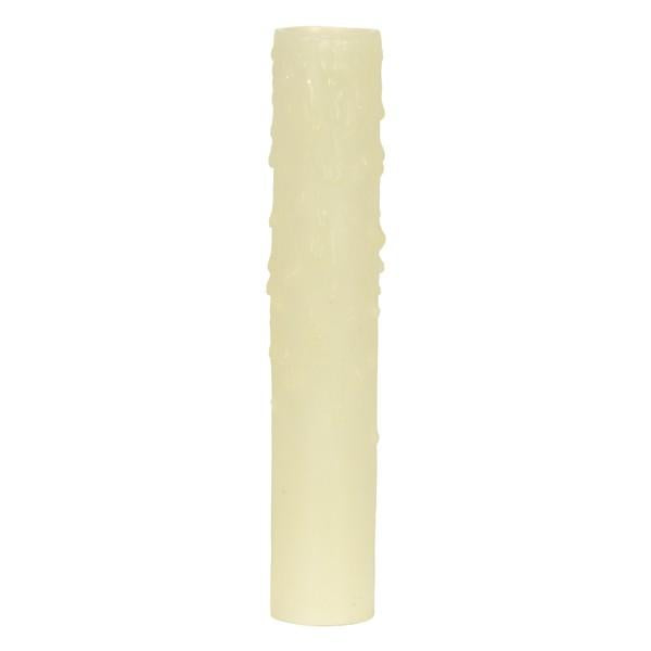 Bee's Drip (Bee's Wax) Candelabra Base - Ivory Finish - 7/8" Inside Diameter - 1-5/32" Outside Diameter - 40W Max - 6" Height