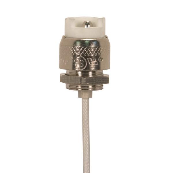 Porcelain Halogen Socket - R7S Base - 18" SF-1 200C Leads - Halogen Socket - 7/8" Length - 1000W - 250V