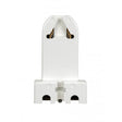 Bi-Pin Lampholder - Medium - T8 / T12 Bulbs - Screw Terminals - G13 Base With Screw And Nut - For Flush or Surface - 660W - 600V