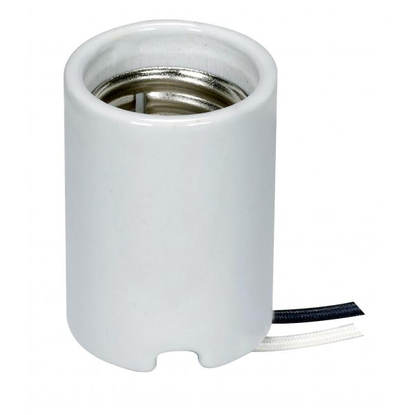 Keyless Porcelain Mogul Socket - 2 Mounting Screws Held Captive - 2 Wireways - CSSNP 2 #8/32 Screws 3" Screw Shell Height