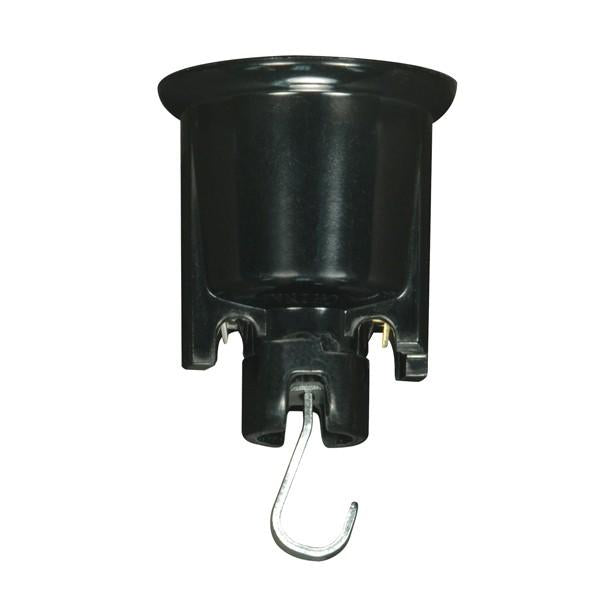 Medium Base Pressure Fit With Hook - Suited for 14GA Wire - Phenolic Screw Shell - 2" Socket - 1-5/8" Diameter - 660W - 250V