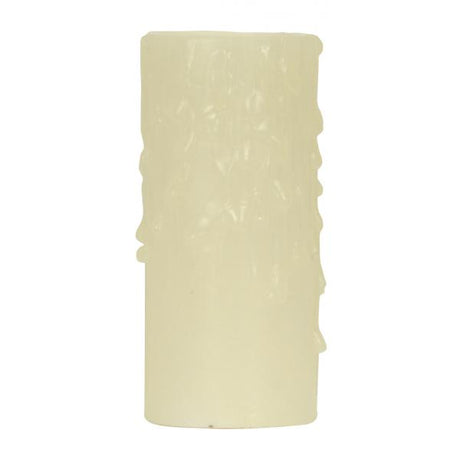 Bee's Drip (Bee's Wax) Edison Base - Ivory Finish - 1-1/4" Inside Diameter - 1-9/16" Outside Diameter - 40W Max - 3" Height