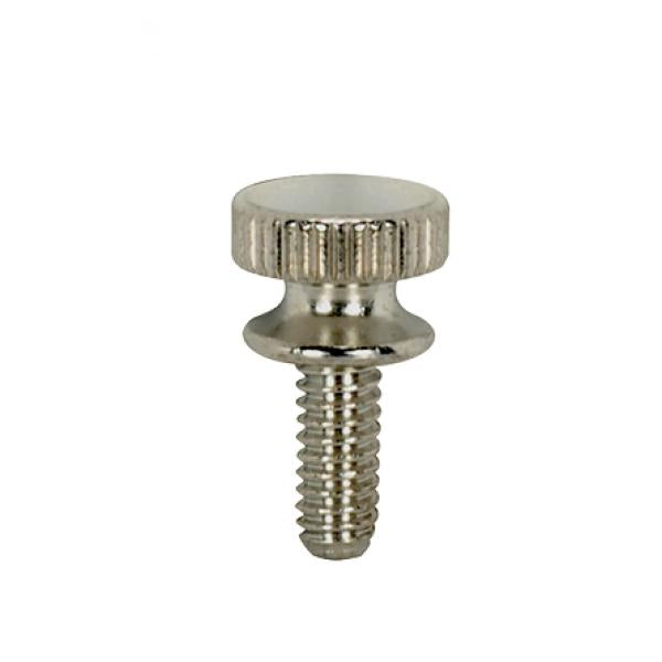 Solid Brass Thumb Screw - Flat Head - 8/32 - 3/8" Length - Chrome Finish