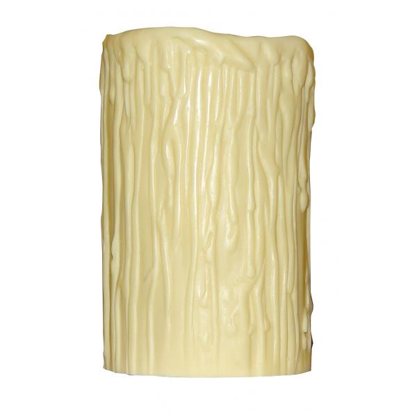 Edison Base Oversize Resin - Ivory With Drip - 3-1/2" Inside Diameter - 4" Diameter - 6" Height