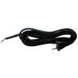 10 Foot Rayon Cord Set - Black Finish - 18/2 SPT-2 105C With Molded Polarized Plug - 150 Carton - Tinned Tips Strip With 2" Slit