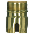 3 Piece Solid Brass Shell With Paper Liner - Polished Brass Finish - Pull Chain / Turn Knob With Uno Thread