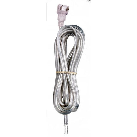 Cord Set - Silver - With Flat Plug - 20 Foot