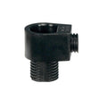 Black 1/8 IP Strain Relief With Set Screw For 18/2 SVT Wire