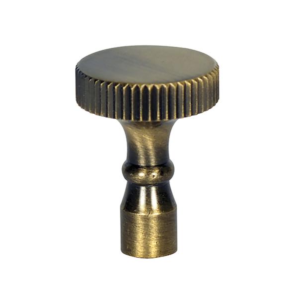 Solid Brass Knob - 4/36 Mandrel - Antique Brass