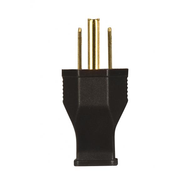 Thermoplastic HD Plug - Brown - 2 Pole - 3 Wire And Ground - 15A - 125V