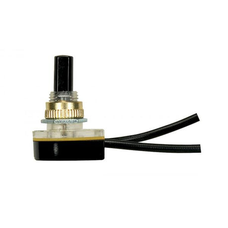 On-Off Phenolic Rotary Switch - Single Circuit - 3A-250V - 6A-125V Rating - 3/8" Bushing - Brass Finish