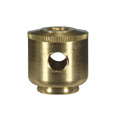 Brass Cluster Body - 2 Light - Unfinished - 1/8 IP Top And Bottom - Tapped With Two 1/8 IP Holes
