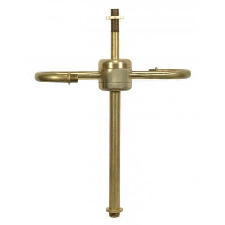 Medium Base Twin Keyless Solid Brass Cluster - Unfinished - 9-1/4" Overall Height - 7-1/2" Centers