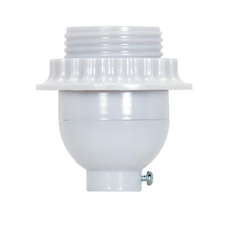 Short Keyless Socket - Phenolic - White Finish - With Set Screw