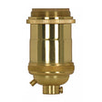 Medium base lampholder - 4pc. Solid brass - Keyless - 2 Uno rings - Polished brass finish