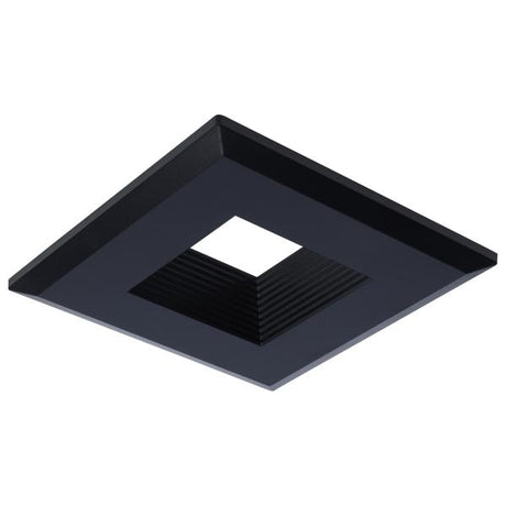 Deep Baffle Trim - 4 Inch Square - Black Finish