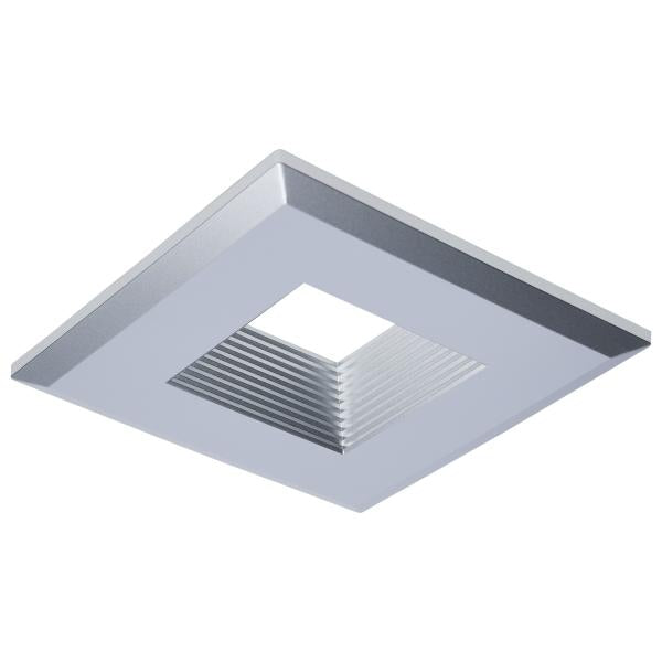 Deep Baffle Trim - 4 Inch Square - Brushed Nickel Finish