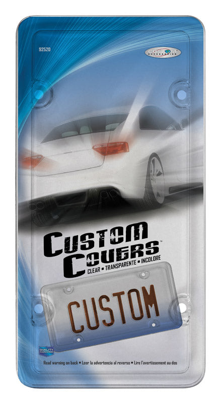 Custom Accessories Clear Acrylic License Plate Protector