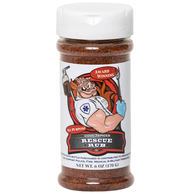 Code 3 Spices Rescue Rub All Purpose BBQ Seasoning 6 oz