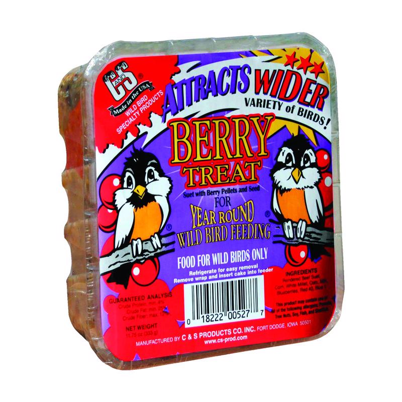 C&S Products Berry Treat Assorted Species Beef Suet Wild Bird Food 11.75 oz