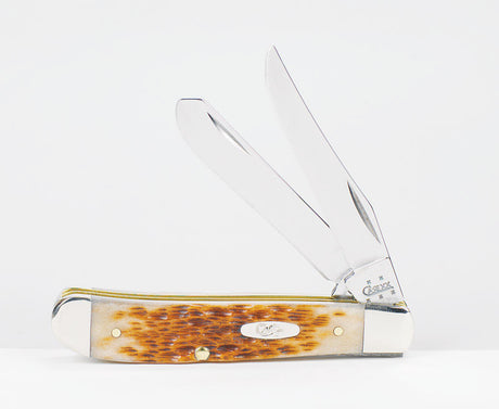 Case Mini Trapper Amber Stainless Steel 4 in. Pocket Knife