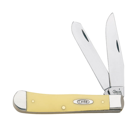 Case Trapper Yellow Chrome Vanadium 4.13 in. Pocket Knife