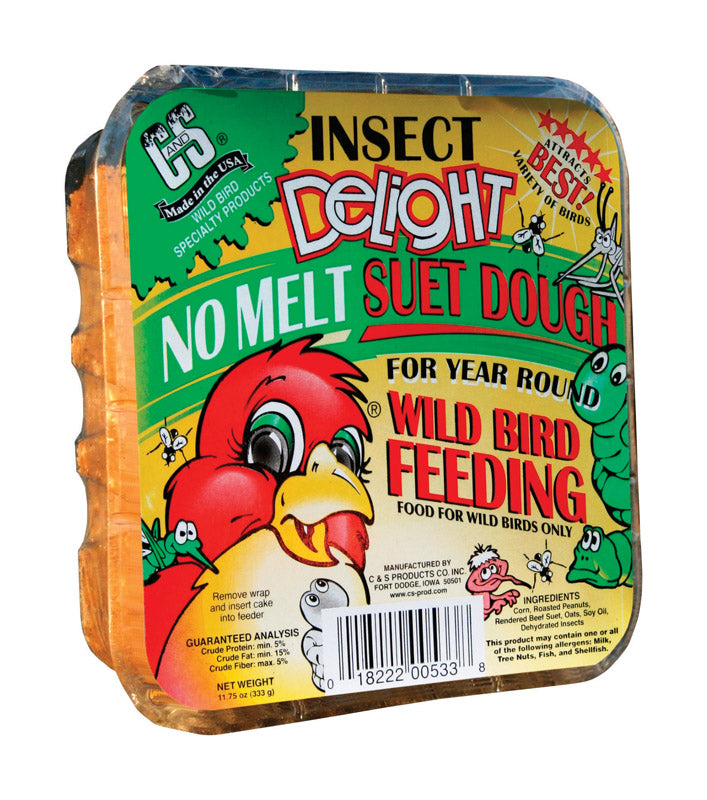 C&S Products Insect Delight Assorted Species Beef Suet Wild Bird Food 11.75 oz