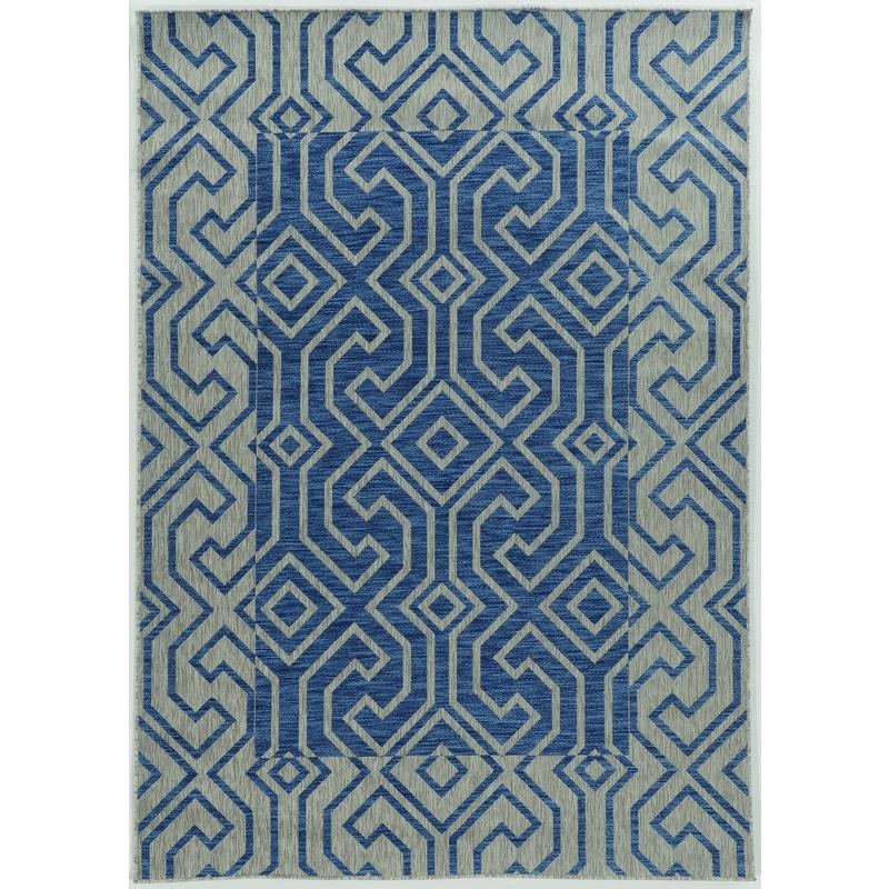 Linon Home Decor 9.5 ft. W X 6.5 ft. L Blue/Gray Polypropylene Rug