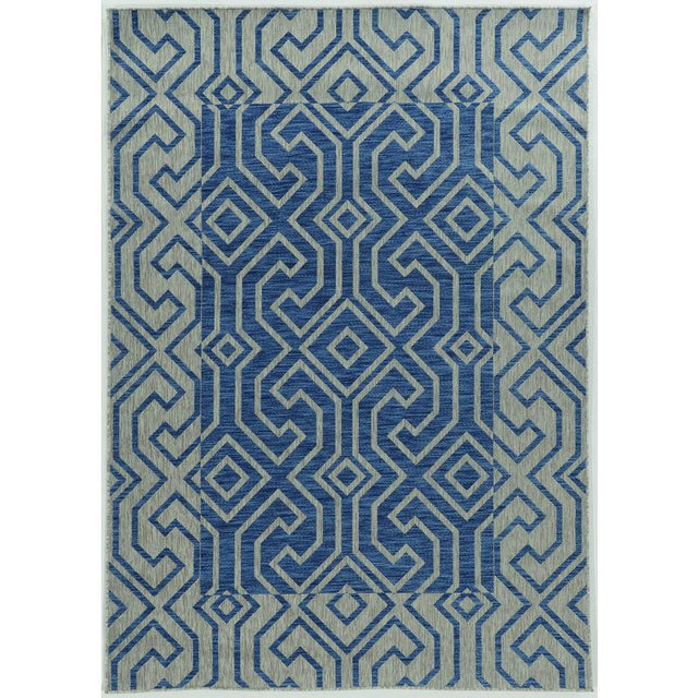 Linon Home Decor 9.5 ft. W X 6.5 ft. L Blue/Gray Polypropylene Rug