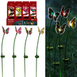 Alpine Assorted Plastic 24 in. H Butterfly Solar Garden Stake