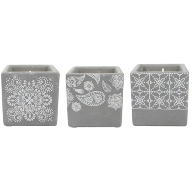 OutDoozie Gray Citronella Scent Square Candle