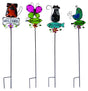 Meadow Creek Assorted Glass/Iron 32.28 in. H Welcome Outdoor Garden Stake