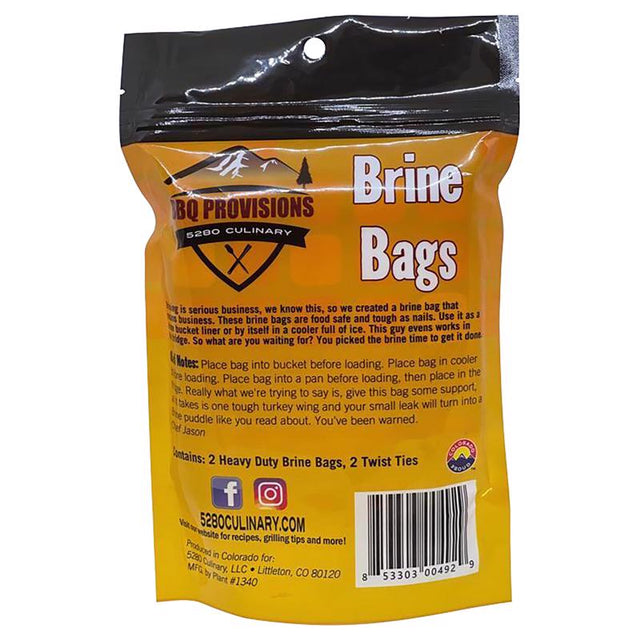 Chef J's BBQ Provisions Clear HPPE Brine Bag 3 gal