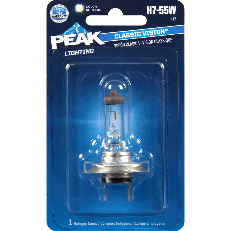 Peak Classic Vision Halogen High/Low Beam Automotive Bulb H7