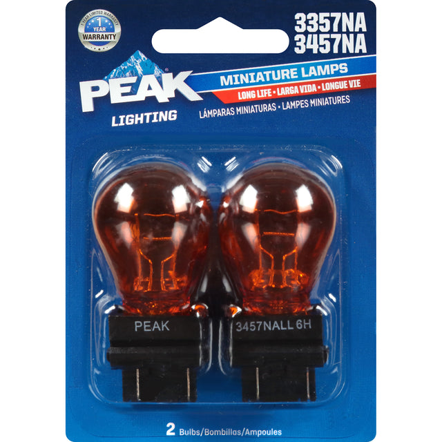 Peak Halogen Parking/Stop/Tail/Turn Miniature Automotive Bulb 3357/3457NA